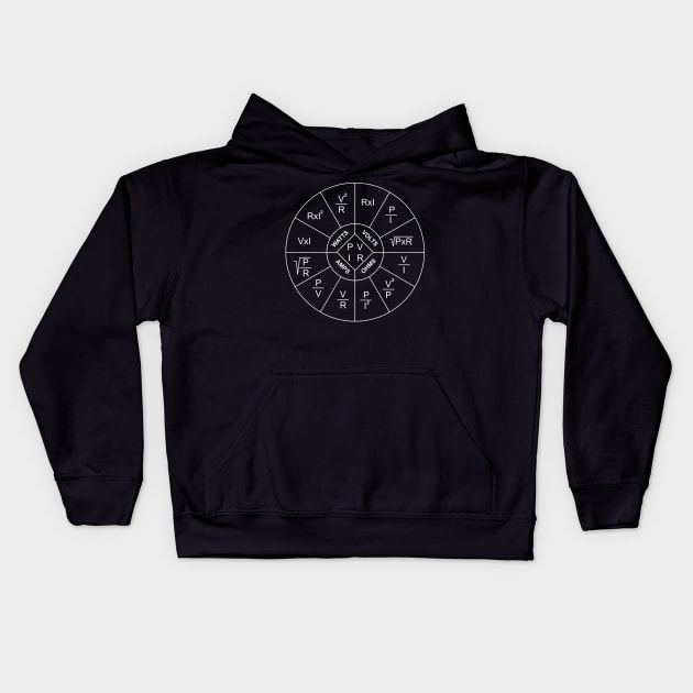 Ohm's Law Chart Kids Hoodie by JAC3D